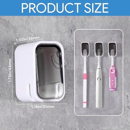 4 PCS Toothbrush Holder Wall Mounted