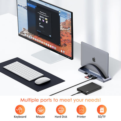 TobenONE MacBook Docking Station Dual 4K Monitor for M1-M5 Pro/Max, 13-in-2 USB C Docking Station with 100W Power Adapter, Laptop Dock Stand with 2 HDMI, VGA, 5 USB, PD 3.0, RJ45, SD/Micro SD, Audio