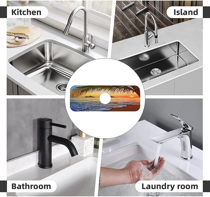 Coco Beach Kitchen sink faucet pad, strong water absorption, anti slip