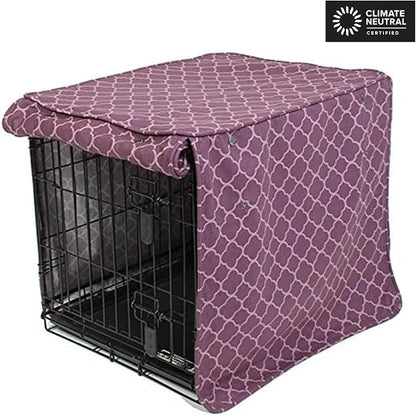 Molly Mutt Royals Dog Crate Cover, 100% Cotton Canvas Cover with 2 Roll-Up Panels, Ideal for Dog or Cat Crate, Durable, Washable, and Free of Harmful Chemicals, 48" x 30" x 33"