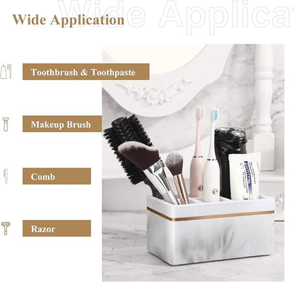 Shinowa Resin Toothbrush Holder, 5 Slots Hygienic Electric Toothbrush Holder