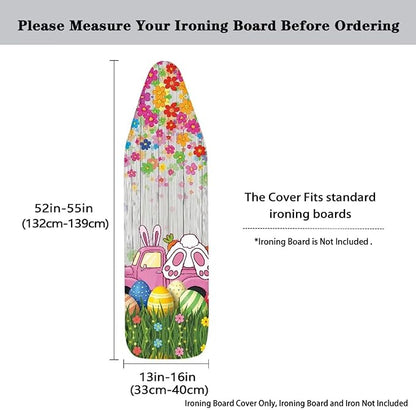 Bunny Ironing Board Cover Easter Standard Size Wood Print Ironing Board Dust