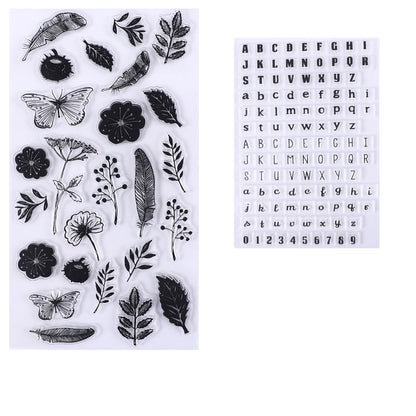 HRJZF 352 Pieces Acrylic Stamp Blocks Tools Set Include 339 Clear Stamp Blocks, 8 Pcs Colorful Craft Ink Pad 5 Pcs Clear Stamping Blocksfor Scrapbooking Card Making DIY