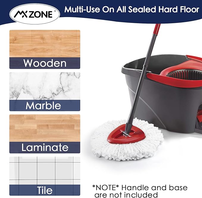Microfiber Mop Head Refill for Ocedar Spin EasyWring Mop Replacement Head