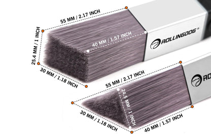 ROLLINGDOG Paint Brush for Trim - Edging Paint Brush 2PC,Triangular Brush and Square Trim Brush,Cut in,Edger,Corner,Sash Painting
