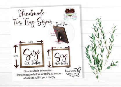 Farmhouse Cow Watercolor Sign - Tier Tray Sign - Wooden Sign - Wood Sign - Shelf Sitter - Home Decor (4" x 4")