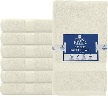 DAN RIVER 6-Pack Premium Hand Towels