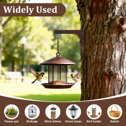 Abaodam Wooden Wall Plant Hanger Indoor Hanging Plant Hooks for Wall Mounted Flowerpot Bracket Suitable for Patio Balcony Garden Decor
