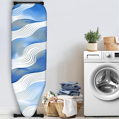 Nuxovilar Blue and White Flowing Wave Lines Ironing Board Cover, This Cover