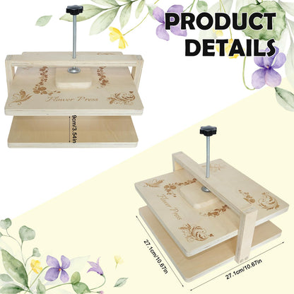 Stranthother 10pcs Extra Large Wood Flower Press Kit 10.8 * 10.8 Inch Flower Plant Preservation Kit Plant Press Kits for Kids and Adults Plant Lover Gifts, DIY Arts and Craft Kit