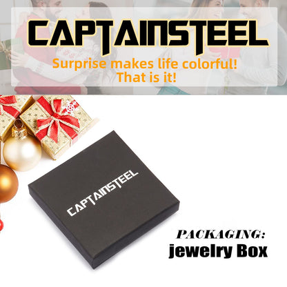 CaptainSteeL Cuban Bracelet for Men and Women, 7/7.5/8/9inch Stainless Steel Bracelet, Gold Plating/Stainless Steel Fashion Jewelry Bracelet, Holiday Gift with Flannel Bag