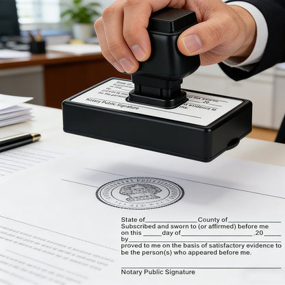 Notary Stamps, Notary Jurat Stamp, Self-Inking Notary Public Jurat Rubber Stamp for Sworn & Subscribed Acknowledgement, Notary Supplies, Notary Seal for Loan Signing Agents, Any State Crisp Impression