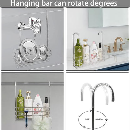 2pcs Single-Layer Hanging Shower Caddy, Rustproof Shelves Rack