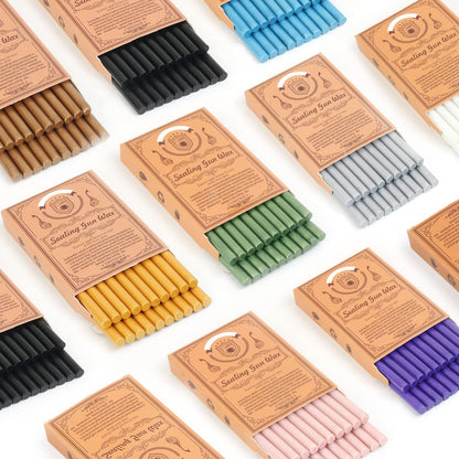 Wax Seal Kit, Wasole 40Pcs Gold Sealing Wax Sticks with Glue Gun + 2Pcs Marker Pens for Wax Seal Stamp, Great for Wedding Invitations, Birthday Cards, Envelopes, Gift Wrapping (Gold)