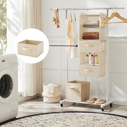 Hanging Shelf Closet Storage Organizer Removable Drawers ，Hanging Storage