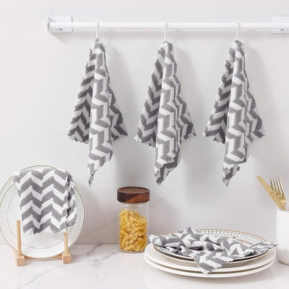 Homaxy 12 Pack Kitchen Dish Cloths, Ultra Soft and Absorbent Dish Towels