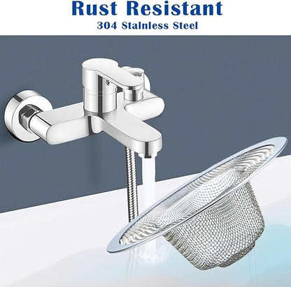 6 pcs Heavy Duty Stainless Steel Slop Basket Filter Trap, 2.75" Top / 1" Mesh