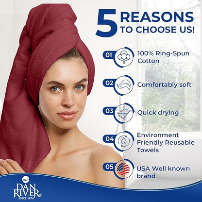 DAN RIVER 8 PC Luxury Bath Towels