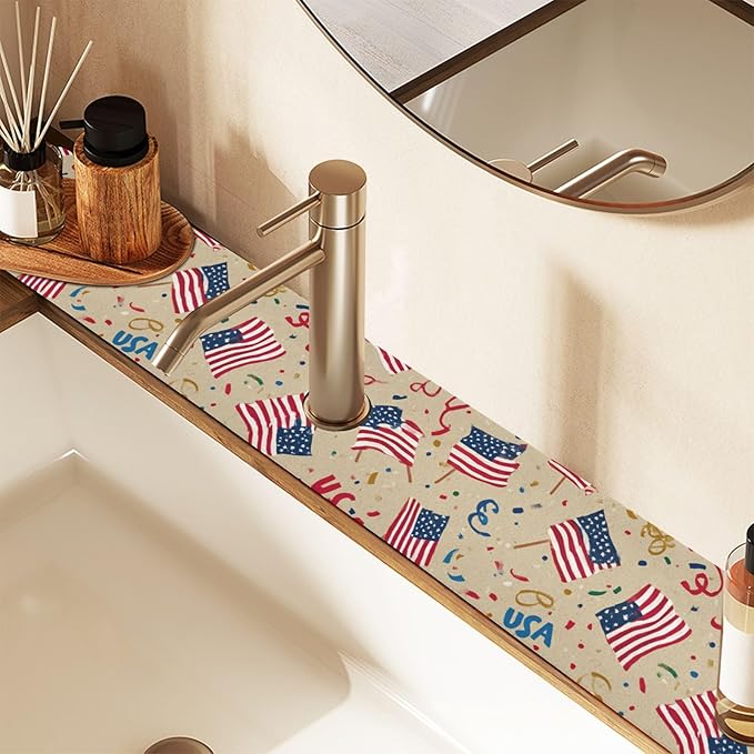 Kitchen Sink Splash Guard 1 PC 14.7 Inch Sink Faucet Mat Splash Guard