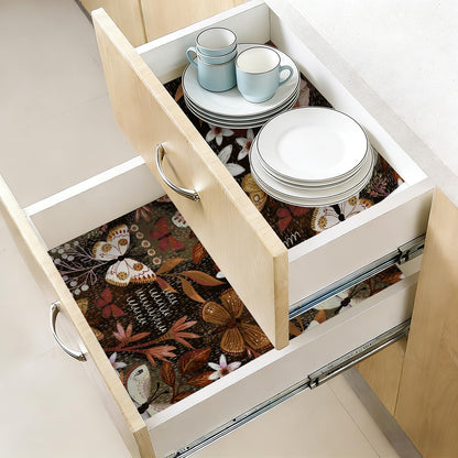 Luvdecor Shelf Liner Self Adhesive Shelf Liner Drawer and Cabinet Liners for Kitchen Floral Peel and Stick Waterproof Contact Paper Countertop Pantry Dresser Liners 17.7 x 118 in