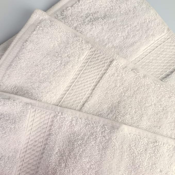 SUPERIOR Egyptian Cotton Pile Hand Towel Set of 4, Ultra Soft Luxury Towels