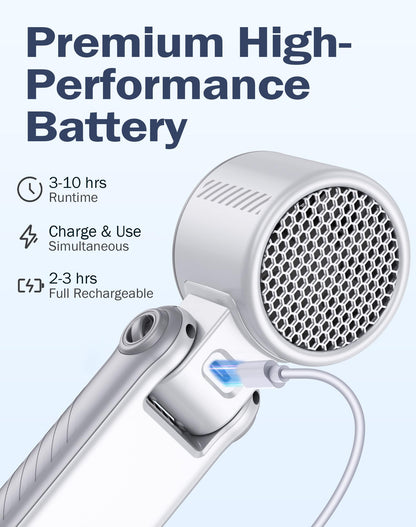 Taiofan Portable Handheld Fan with Cooling Ice Function, Rechargeable Mini Personal Fan, 5 Speeds Strong Wind, Quiet USB Travel Fan for Outdoor, Office, Summer Heat