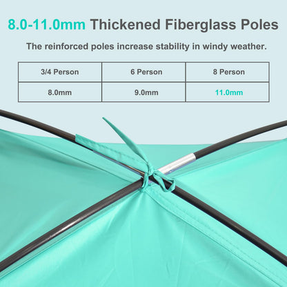 Gorich Beach Tent Sun Shelter for 3-10 Person with UPF 50+ UV Protection, Lightweight & Easy Setup Beach Shade Canopy, Portable Shade Tent Cabana