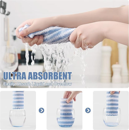 Homaxy Kitchen Towels, Ultra Soft and Absorbent Dish Towels, Reusable Fast