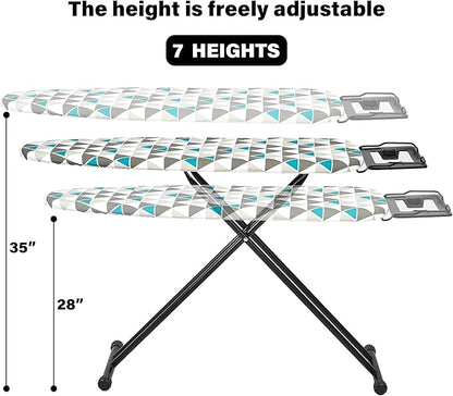 Ironing Board 13x43 Extra Thick Heavy Duty Padded Cover，Full Size Ironing Board