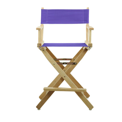 Casual Home 220-00/021-41 Director Chair 24" - Counter Height Natural Frame/Purple Canvas
