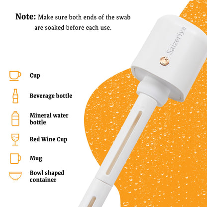 Saizeriya Mini Humidifier, Portable Humidifiers for Travel, White Small Personal Mist Maker with USB Use Quiet Air Diffuser with Adjustable Length for Car Bedroom Office Use