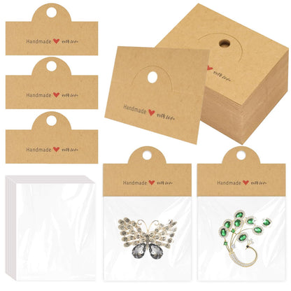 200 Pcs Jewelry Package Bags, FAURAPMNG Jewelry Display Bags Packaging, Small Business Packaging Supplies for Bracelets, Key Chains, Car Coaster, Earring Jewelry Display Clear Pouch