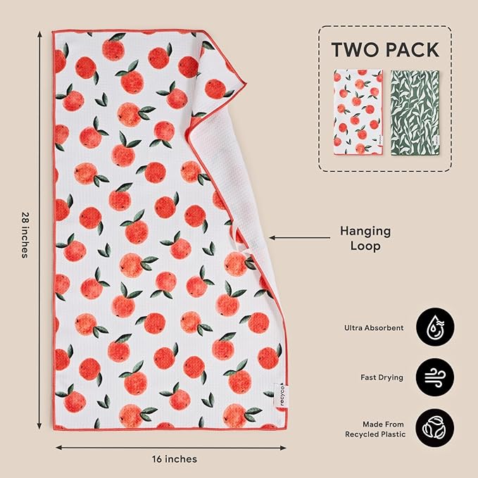 RECYCO Waffle Kitchen Towel Set of 2