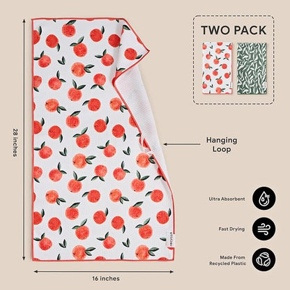 RECYCO Waffle Kitchen Towel Set of 2