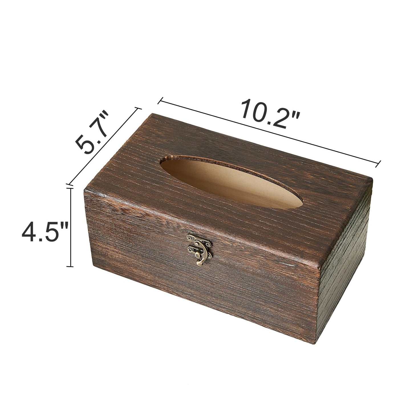 GZQWDC Rectangular Wood Tissue Box,Decorative Wooden Tissue Box Cover,Tissue Box Holder,Tissue Box for Bathroom&Tabletop