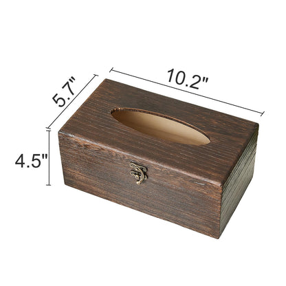 GZQWDC Rectangular Wood Tissue Box,Decorative Wooden Tissue Box Cover,Tissue Box Holder,Tissue Box for Bathroom&Tabletop
