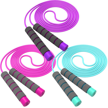 Jump Rope For Kids,Jump Rope Kids,Adjustable Soft Skipping Rope,Toddler Jump Rope With Skin-Friendly Foam Handles For Kids, Boys,Girls,Women, Men,Exercise Activity,Outdoor Fitness