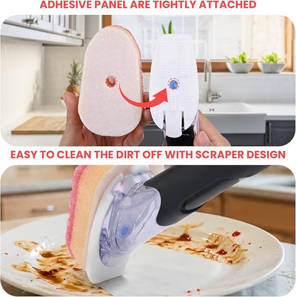 Soap Dispensing Replacement Dish Brush Storage Set