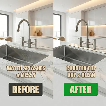 Customizable Kitchen Sink Faucet Mat: 24" Lx4 W Checkered Bathroom Counter