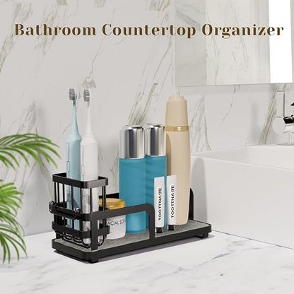 Kitchen Sink Caddy Organizer for Instant Dry, Rustproof Sponge Holder & Dish