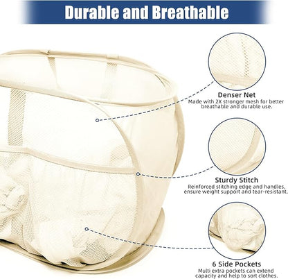 Collapsible Laundry Baskets, Upgrade Pop Up Laundry Hamper