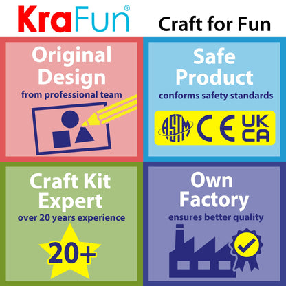 KRAFUN Easy Sewing Kit for Beginner Kids Arts & Crafts, 8 DIY Projects of Stuffed Dolls of Woodland Animals, Bear, Bunny, Fox, Owl, Instructions & Felt, Gift for Girls, Boys, Learn to Sew