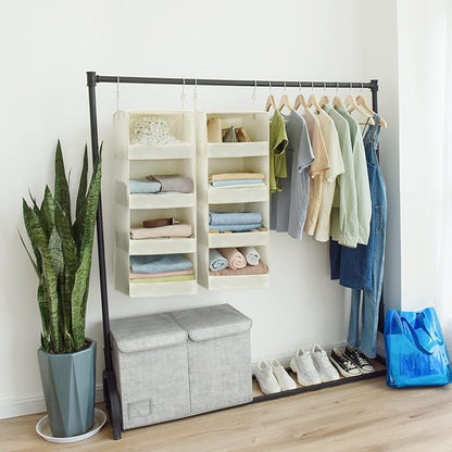 GRANNY SAYS 4-Shelf Hanging Organizer, Closet Hanging Shelves, Space Saver