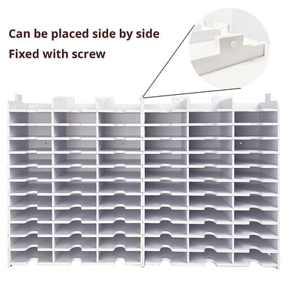 Sanfurney 36 Slots Ink Pad Storage Holder and Wall-Mounted Stamp Pad Organizer Rack for Standard Size Ink Pads, Stackable Christmas