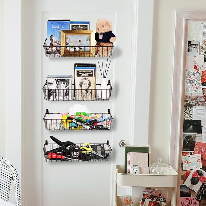 Farmhouse Decor Metal Wire Storage Organizer Bin Basket