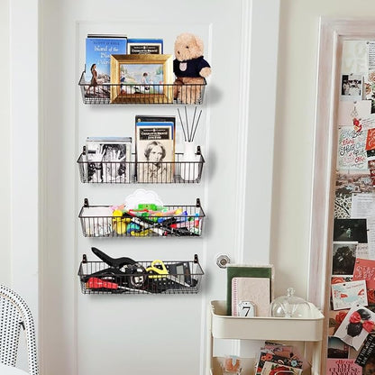 Farmhouse Decor Metal Wire Storage Organizer Bin Basket