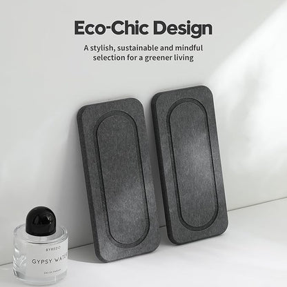 2Pack Diatomite Stone Coasters Water Absorbing Sink Tray