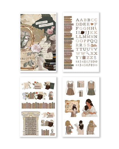 Rongrong Bookworm Planner Stickers Book Volume 3 Theme for Planners, Calendars, Journals – Perfect for Book Lovers – Scrapbook Accessories – 24 Pages