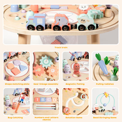 Dmitoora® 10 in 1 Montessori Toys for 1 Year Old Activity Table