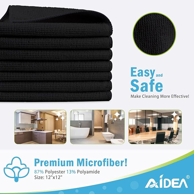 AIDEA Microfiber Cleaning Cloth-50PK, Soft Microfiber Towels